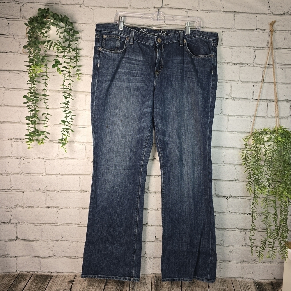 GAP Vintage Premium Boot Cut Women's Jeans Dark Wash Size 18R